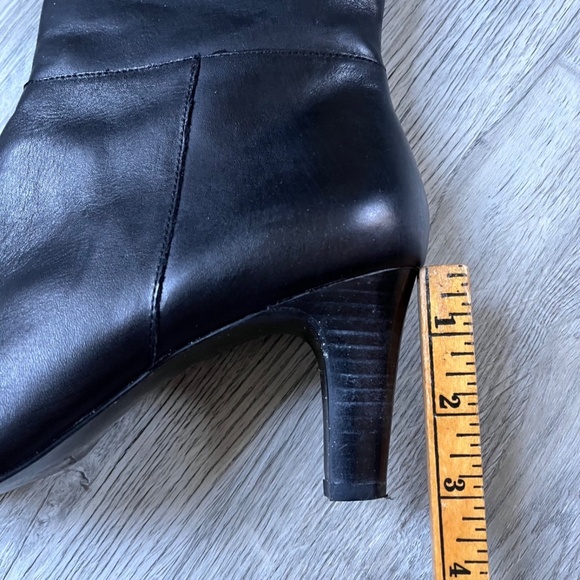 Ralph Lauren Susie Black Leather tall Boot, 3” Heel, Size 8.5 womens - Picture 4 of 7
